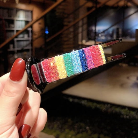 Back-Of-Head Claw Clips - Colorful - Professional Rainbow Bangs Clip Hairpin Great Accessory Fashion Hairpin Bundle Hair, 1 Hair Clip, Easter, Wedding Makeup Organizers