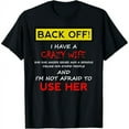 thumbnail image 1 of Back Off Crazy Wife Funny Husband Christmas Gift From Wife T-Shirt, 1 of 7