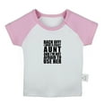 thumbnail image 1 of Back Off! I Have A Crazy Aunt Funny T shirt For Baby, Newborn Babies T-shirts, Infant Tops, 0-24M Kids Graphic Tees Clothing (Short Pink Raglan T-shirt, 0-6 Months), 1 of 4