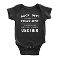 thumbnail image 1 of Back Off I Have A Crazy Aunt Funny Baby Boy Short Sleeve Bodysuit Newborn-24 Months, 1 of 5