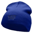thumbnail image 1 of Back Off Saying Embroidered Short Beanie - Royal OSFM, 1 of 5