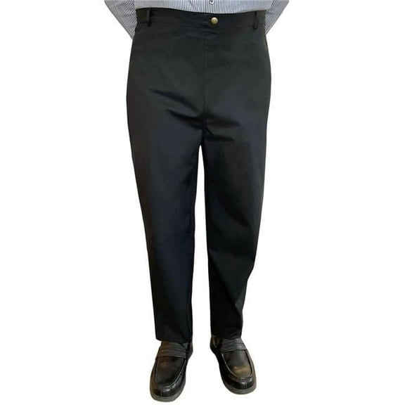 Back-Panel Adaptive Pants for Mens - Chris, Black - Small