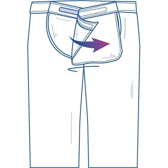 Back-Panel Adaptive Pants for Women - Tricotti, Navy - Medium