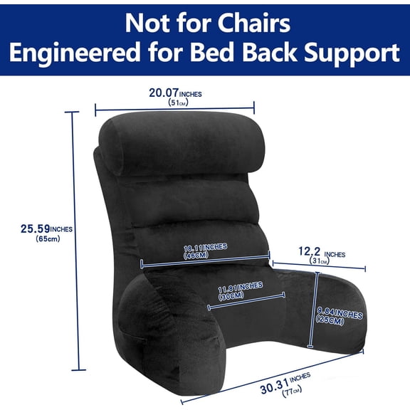 Back Pillow for Bed Sitting Up, Reading Pillow, Extra Large Arm Pillows for Adults for Back Support,Bed Pillow for Sitting up for Watching TV/Gaming/Relaxing