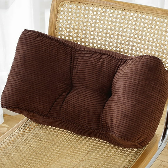 Back Pillow for Chair, Soft & Support Corduroy Office Chair Cushion- Lumbar Support Pillow for Office Chair Lower Back Pain Relief Soft Cushion Car Bed Couch Sitting High Elasticity (Coffee)