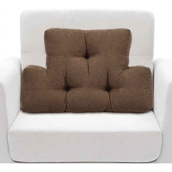 Back Pillow for Recliner Lumbar Support Pillow Soft and Fluffy Back Support Cushion Thick Lumbar Cushion for Chairs, Recliners,Sofa, Couch and Bed for Pain Relief Brown