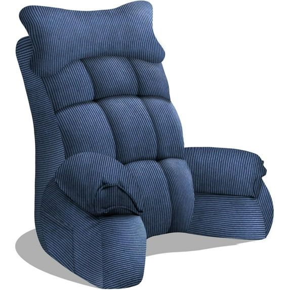 Back Pillow for Bed Sitting Up, Large Reading Pillow with Arm Support, TV & Gaming Backrest Cushion for Adults, Floor Pillow for Relaxing