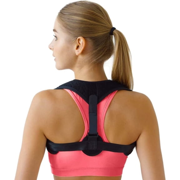 Back Posture Corrector for Women & Men - Adjustable Shoulder Posture Brace - Upper Back Brace for Posture - Invisible Figure 8 Brace Clavicle, Neck, Hunchback Strap and Back StraightenerL