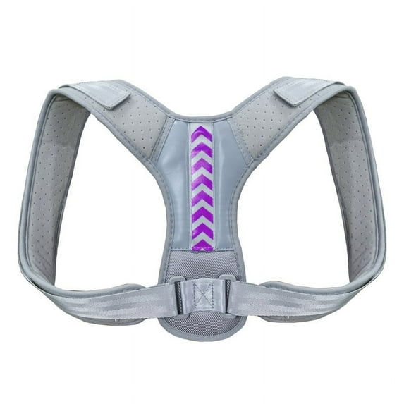 Back Posture correction anti-camel correction belt sitting correction belt Back correction belt, Durable Construction-Grey purple arrow-3XL