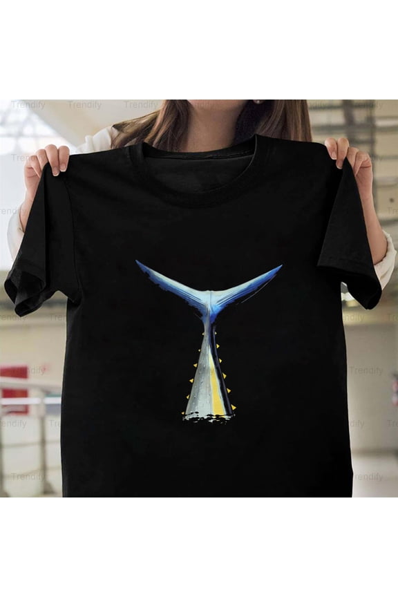 Back Print Deep Sea Fishing Tuna Tail Bluefin Tuna Graphic Unisex T-Shirt, up to size 5XL