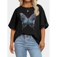 thumbnail image 1 of Back Print Tank Top for Women Vintage Butterfly Graphic Racerback Tank Tops Summer Casual Classic-Fit Sleeveless T Shirt Cami 4XL, 1 of 7