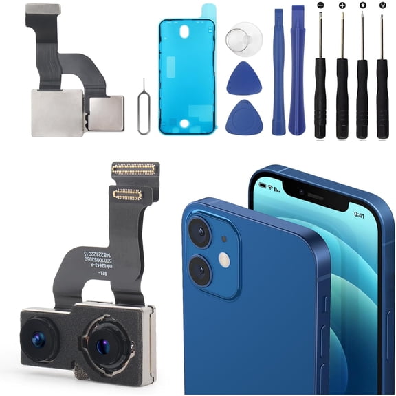 Back Rear Camera Replacement for iPhone 12 Module 12MP Main Rear Lens Parts Replacment for A2403 A2172 A2402 A2404