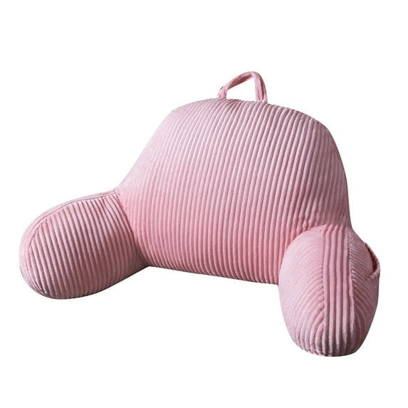 Back Rest Pillow for Sitting in Bed Adult Velvet Reading Pillow with Arms Support Cushion for Sitting Up on Couch Sofa Floor Watching TV Reading Gaming Dorm Essentials