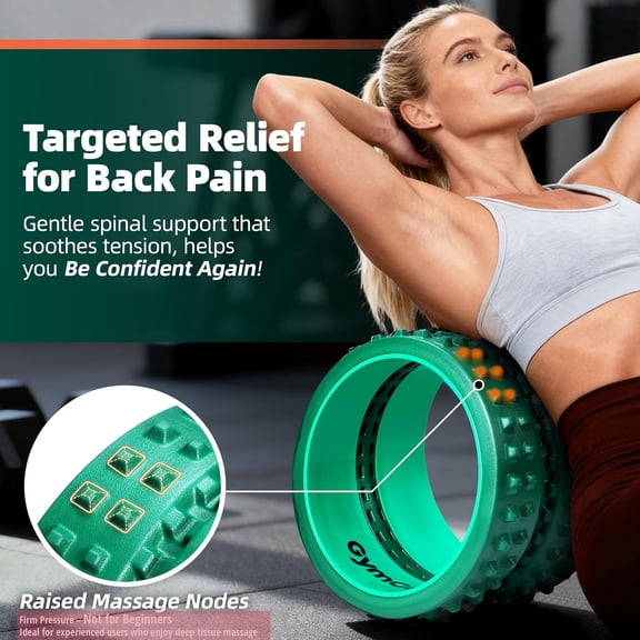 Back Roller for Back Pain Relief & Stretching, Deep Tissue Massage Roller Supports Up to 530 lbs / 240 kg, 5.5''-7.5'' Curved Foam Roller for Home Physical Stretching