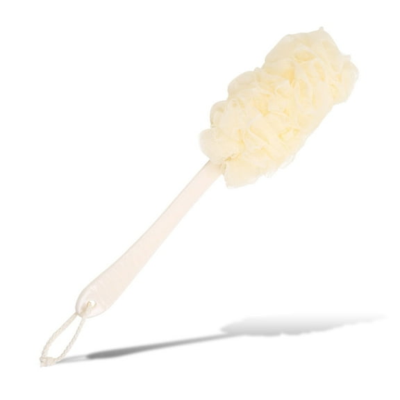 Back Rubs Massager Bath Brush Easy Lotion Applicator,Extra Long Handle,Great For Body Care Beige