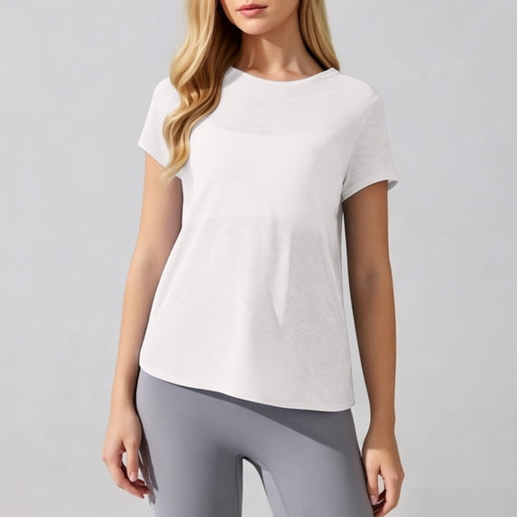 Sunshuilll T-Shirts for Women, S, Beige