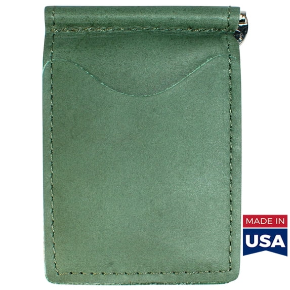 Back Saver Wallet – Fairway Green, Full Grain Leather with Front Pocket Design