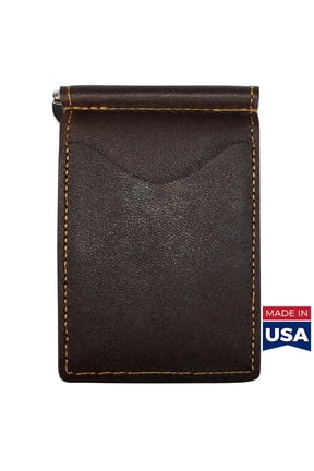 Back Saver Wallet Mahogany, Full Grain Leather with Front Pocket Design