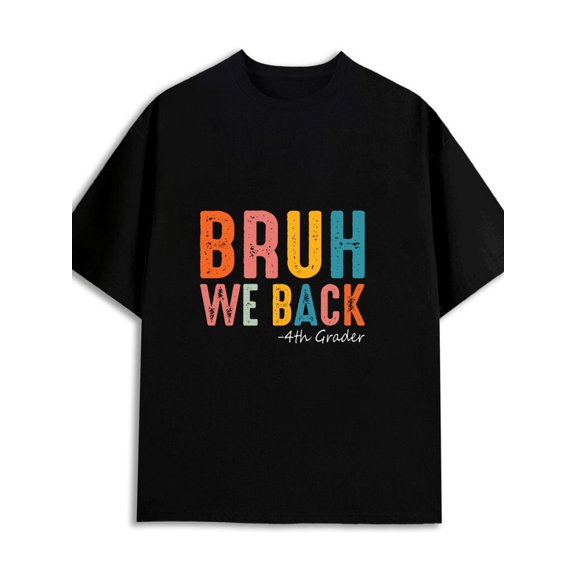 Back to School 4th mens 180G 100% Cotton black Funny Unisex Shirt Printed tshirts Basic Unisex Shirt Cotton tshirts Unique Design Unisex Shirt Graphic tshirts