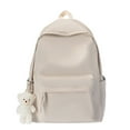 thumbnail image 1 of Back To School Backpack Bookbags High School Laptop Bags Women Travel Daypacks Lightweight Simple Middle School Back Pack Daypack With Widgets (White), 1 of 5