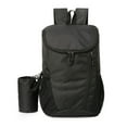 thumbnail image 1 of Back to School Backpack - Drawstring Backpack with Wet Pocket & Shoe Compartment, Water-Resistant Sports Gym Beach Swim String Bag for Women Men Black, 1 of 5
