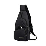 Back to School Backpack Savings! Dvkptbk Strap Bag Crossbody Backpack With USB Hole With Headphone Hole Strap Backpack Hiking Backpack Multipurpose Crossbody Chest Bag