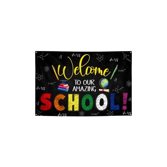 Back to School Banner for Classroom Decor, Welcome Back to School Decorations for Teachers, Middle School Elementary Classroom Door Decor, Wall Bulletin Board Sign, School Party