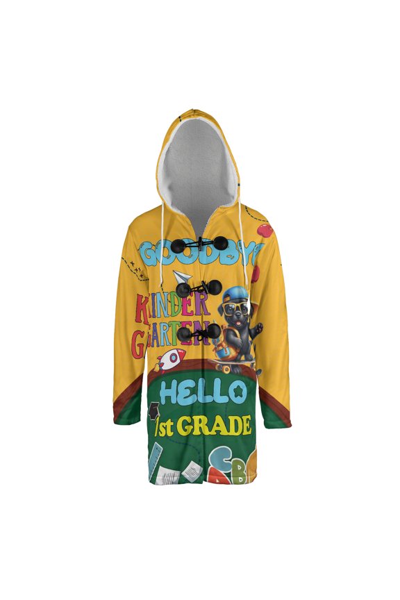 Back to School Cane Corso Goodbye Kindergarten Hello 1st Grade All Over Print 3D Hooded Duffle Toggle Coat Italian Mastiff Dog Lover Gifts Idea - 02011