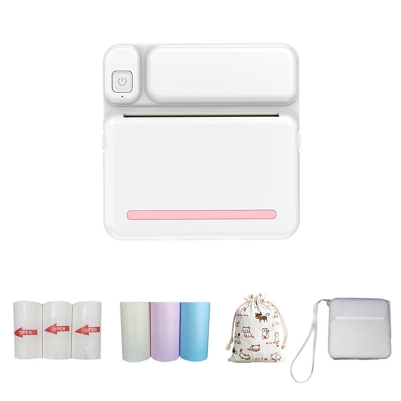 Back to School Chmadoxn Thermal Portable Bluetooth Printers, High Resolution Instant Photo Printer, Mini Wireless Thermal Image Photo Printers for Android IOS Mobile Phone
