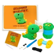 Back to School Clearance DIY Knitting DIY,He Woobles Crochet Kit With Easy Peasy Yarn As Seen On Tank For Beginners With Step By Step Video Tutorials The Dinosaur by Gyouwnll