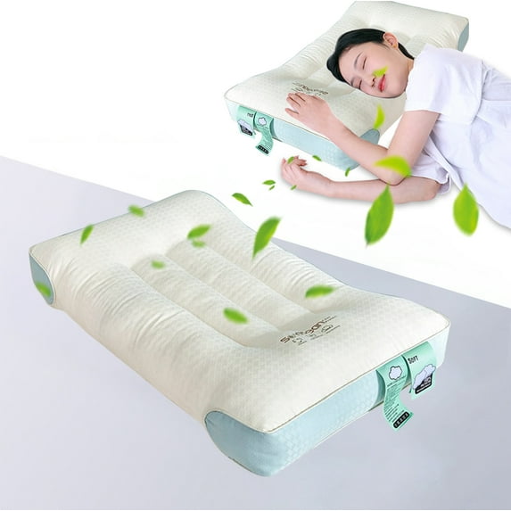 Back to School Clearance! Kabnic Artemisia Skin Care Cotton Embroidered Pillow Core Does Not Deform and Has High Resilience to Help Men and Women Sleep, 29.13x18.89in