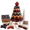 thumbnail image 1 of Back to School DIY Quilted Tree Sewing Kit, Fabric Patchwork Tree Craft Set with Foam Cone & Guidebook, Apple Topper Tabletop Ornament for Classroom Home Decor 20CM, 1 of 4