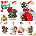 thumbnail image 1 of Back to School Decorations, Porch Goose Outfit, Classroom Goose, Welcome Back Decorations, 18X11 in Set with Apple Headwear, Small Red Backpack, and Printed School-Themed Top for, 1 of 8