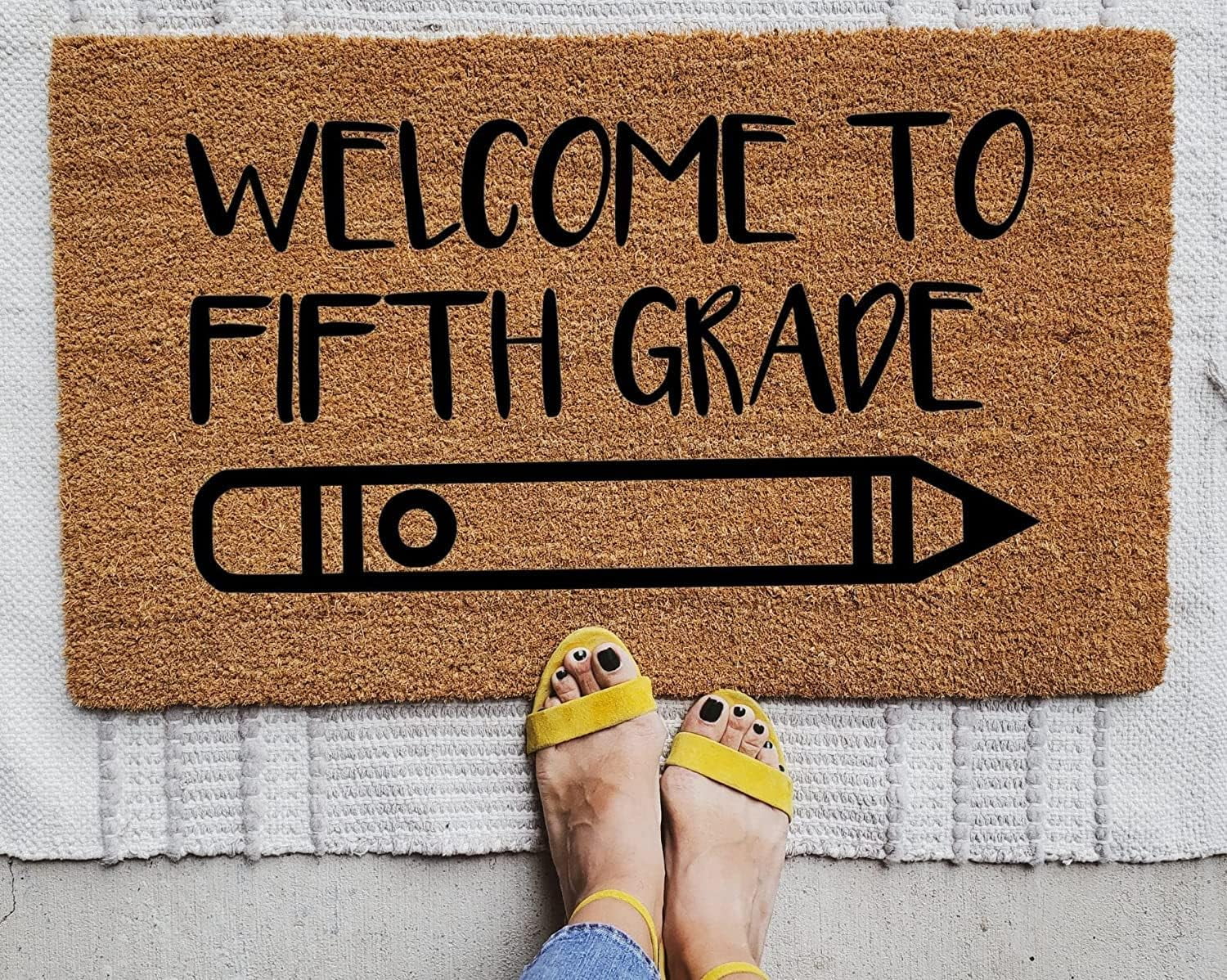 Back to School DoorMat Classroom DecorCustom Teacher Appreciation Gift ...