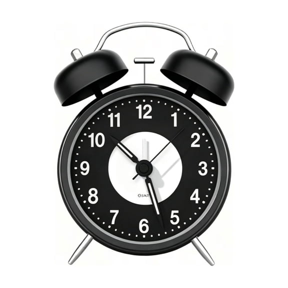 Back to School Essentials,Round Alarm Clock Battery Operated Desk Clock with Easy Read Dial and Low Light Visibility for Bedroom Office Dorm Home and Travel Use