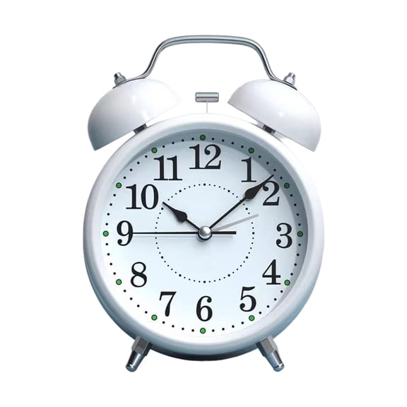 Back to School Essentials,Twin Bell Alarm Clock Extra Loud Battery Operated Alarm Clock for Heavy Sleepers Students Bedroom Desk Vintage Style Table Clock