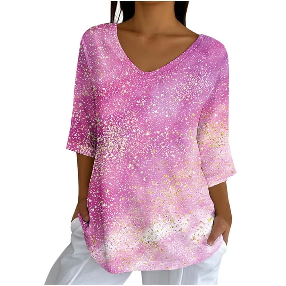 Fall Blouses for Women 2025 Womens Shirts Quarter Length Sleeve Tops for Women Blouses Fall My Items Ordered