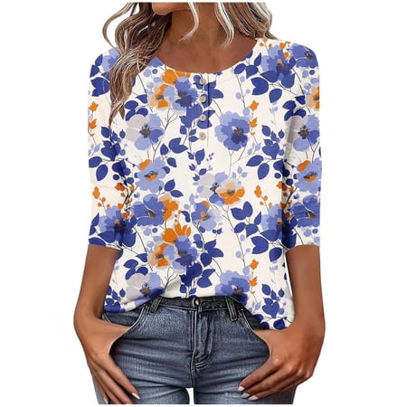 Spring Shirt Women's Tops and Blouses Women's 3/4 Sleeve Tops and Blouses Womens Blouses Spring My Reorder List