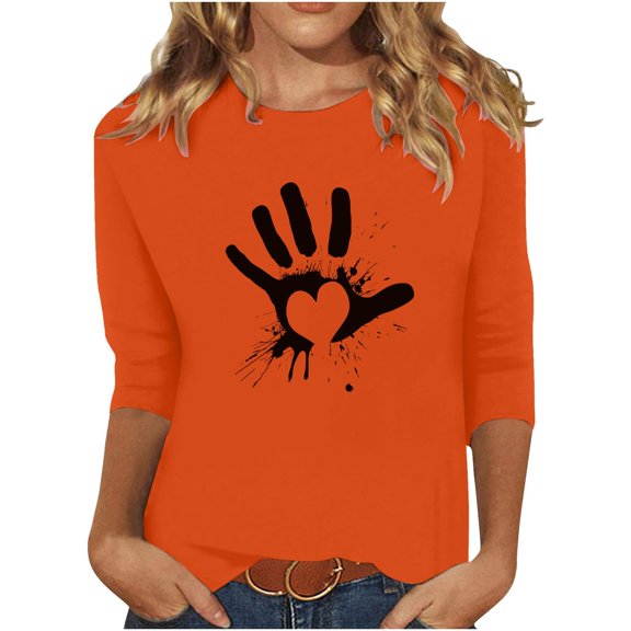 Back to School Fall Shirts Womens Shirts Casual Quarter Sleeve Tops for Women Plus Size Womens Blouses Fall Boho items Ordered by me