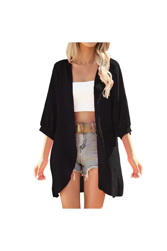 Plus Size Spring Blouse for Women Tops Spring Casual T Shirts for Women 3/4 Sleeve Blouses My Order