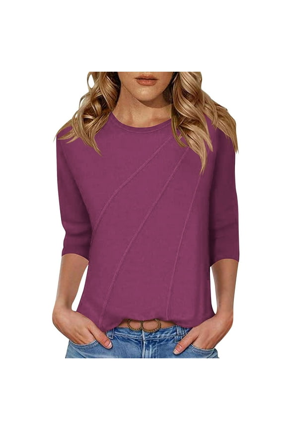 Fashion Fall Saving Woman's Blouse Women's Shirts Fall Women 3/4 Sleeve Tops Loose Fit Women's Blouses my reorder list