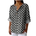 thumbnail image 1 of Women Fall Shirts Women's Tops Plus Sized Christmas T Shirts for Women 3/4 Sleeve Women's Work Blouses Professional My Items, 1 of 5