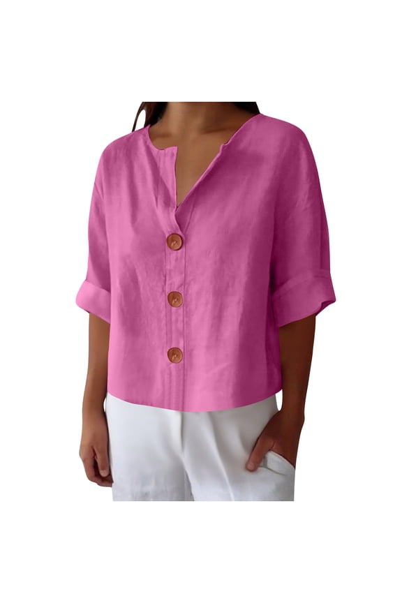 Women's Spring Tops Women's Tops Spring Womens 3/4 Sleeve Tops Casual Spring Women's Blouses New & Trending