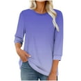 thumbnail image 1 of Fashion Fall Saving Womens Tops Loose Fit Womens Shirts Womens Tops 3/4 Sleeves Knit Womens Blouses Button down New Arrivals, 1 of 6