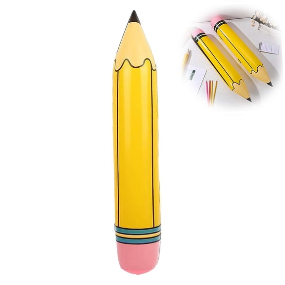 Back to School Giant Inflatable Pencil Balloons, PVC Durable Pencil Shaped Balloons for Back to Schools Decorations, Classroom Decor, Teacher Supplies, First Day of School Party