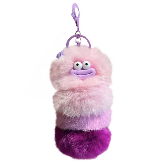 Back To School Gift Keychain Worm Plush Charm For Primary School Students Starting 2025, Cuddly Soft Stuffed Insect Design With Easy-Attach Carabiner For Bags Keys, Comes In