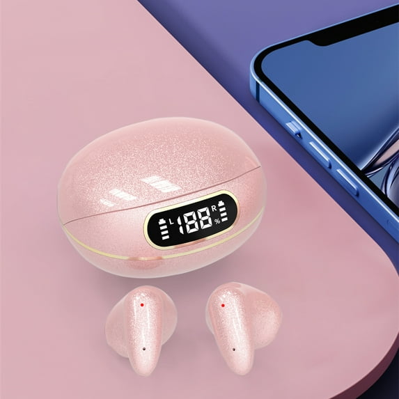Back to School Gifts under $5 Bluetooth 5.2 Earphones Wireless Earbuds With Wireless Charging Case,With Earhooks Headset Built-In Mic For Sport,Clear Calls,Work,Music on Clearance