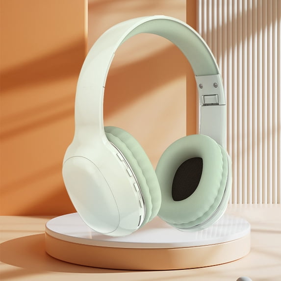Back to School Gifts under $5 Bluetooth 5.3 Subwoofer Headband Wireless Headphones - Built-in Microphone Stereo Noise Cancelling Foldable Headphones on Clearance