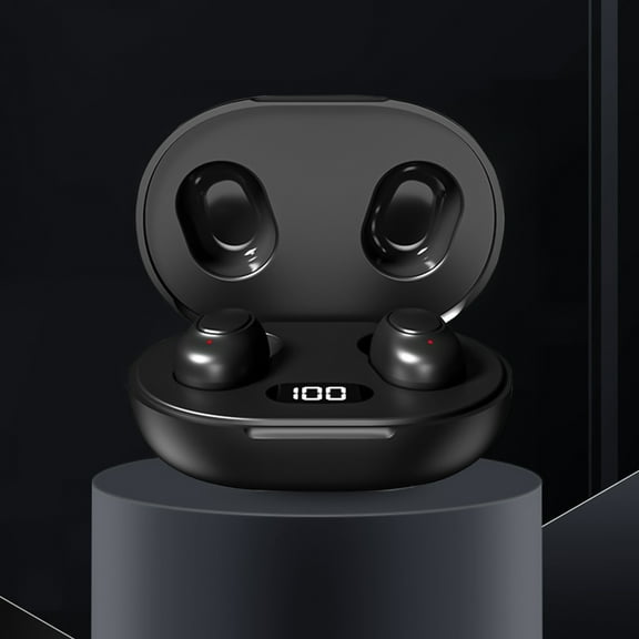 Back to School Gifts under $5 Bluetooth Headphones With LED Power Display Wireless Earbuds Bluetooth 5.0 Noise Cancelling Headphones Sports Earphones With Microphone For Calls on Clearance