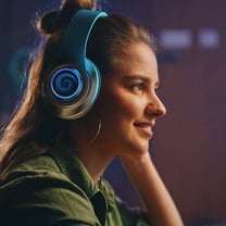 Back to School Gifts under $5 Headset Light-emitting Bluetooth Headset Heavy Bass Cell Phone Wireless Plug-in Seven Color LED Breathing Light Bluetooth Headset on Clearance